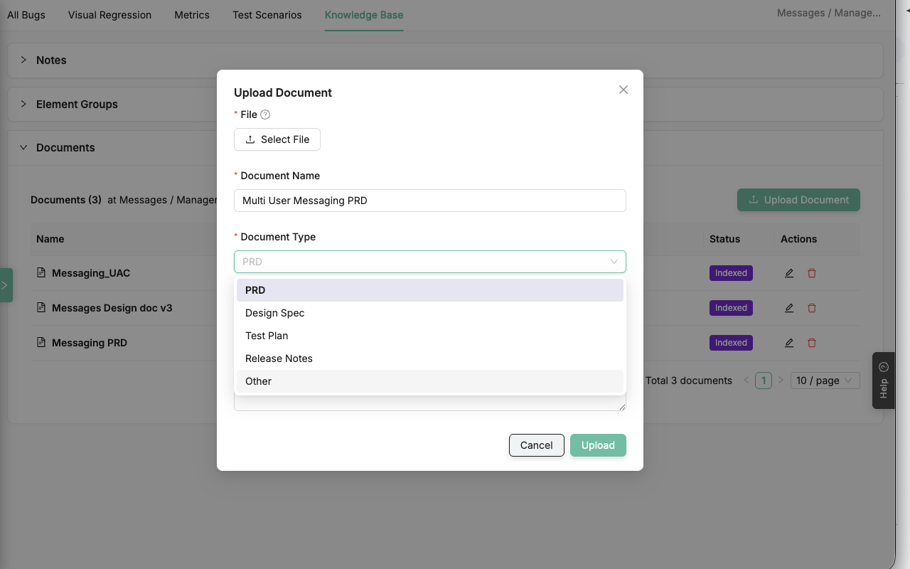 Knowledge Base Screenshot