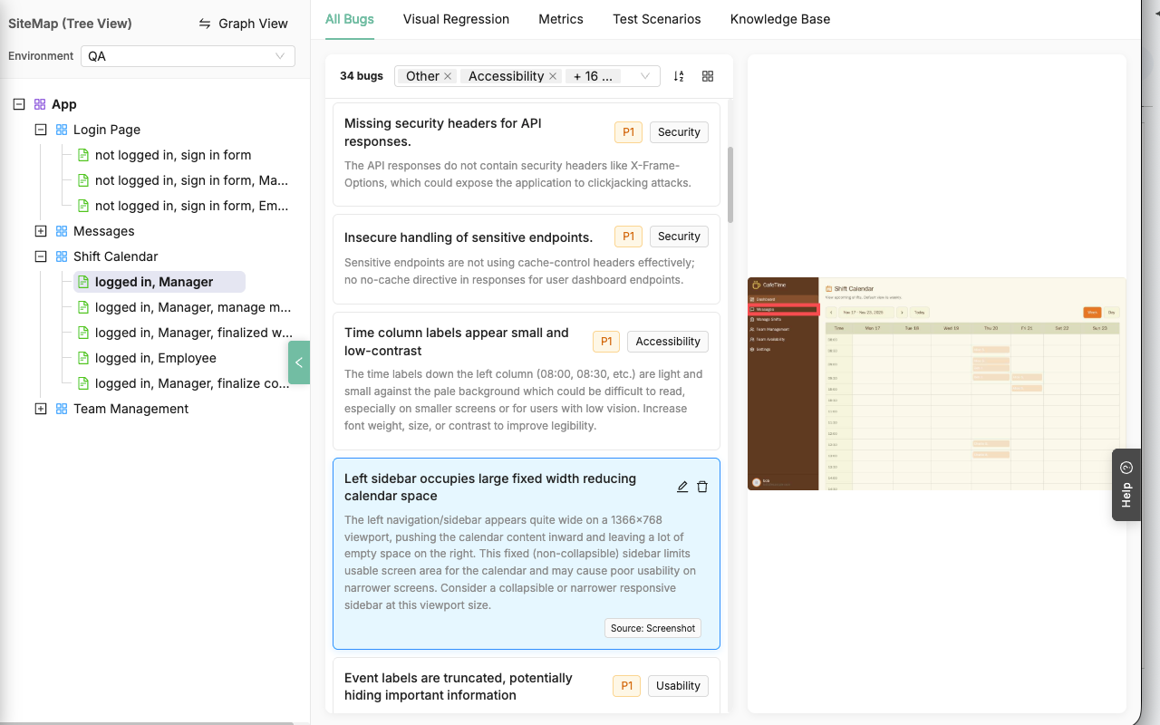 Site Map Tree Screenshot