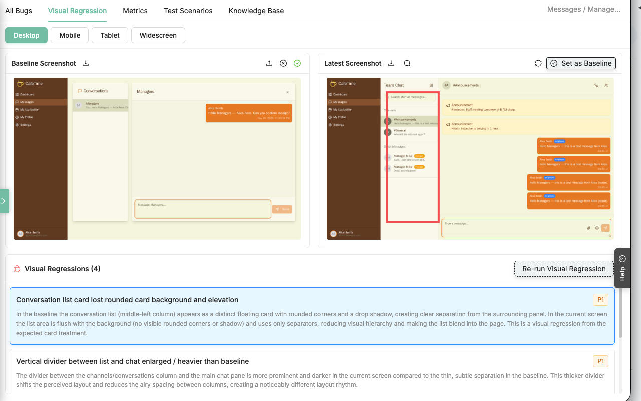 Visual Regression Screenshot